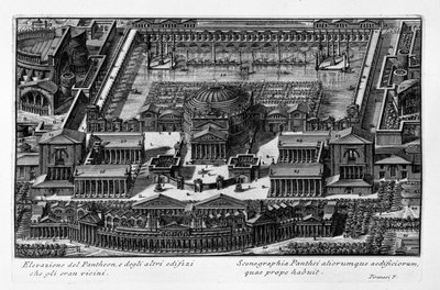 Elevation of the Pantheon and the other buildings that were nearby by Giovanni Battista Piranesi
